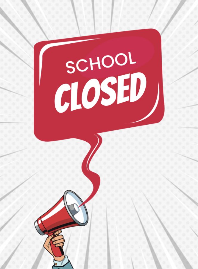  A “school closed” design made on Canva
