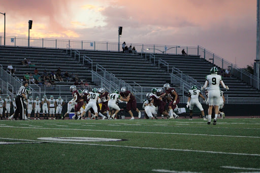 Bulldogs on offense against the Panthers.