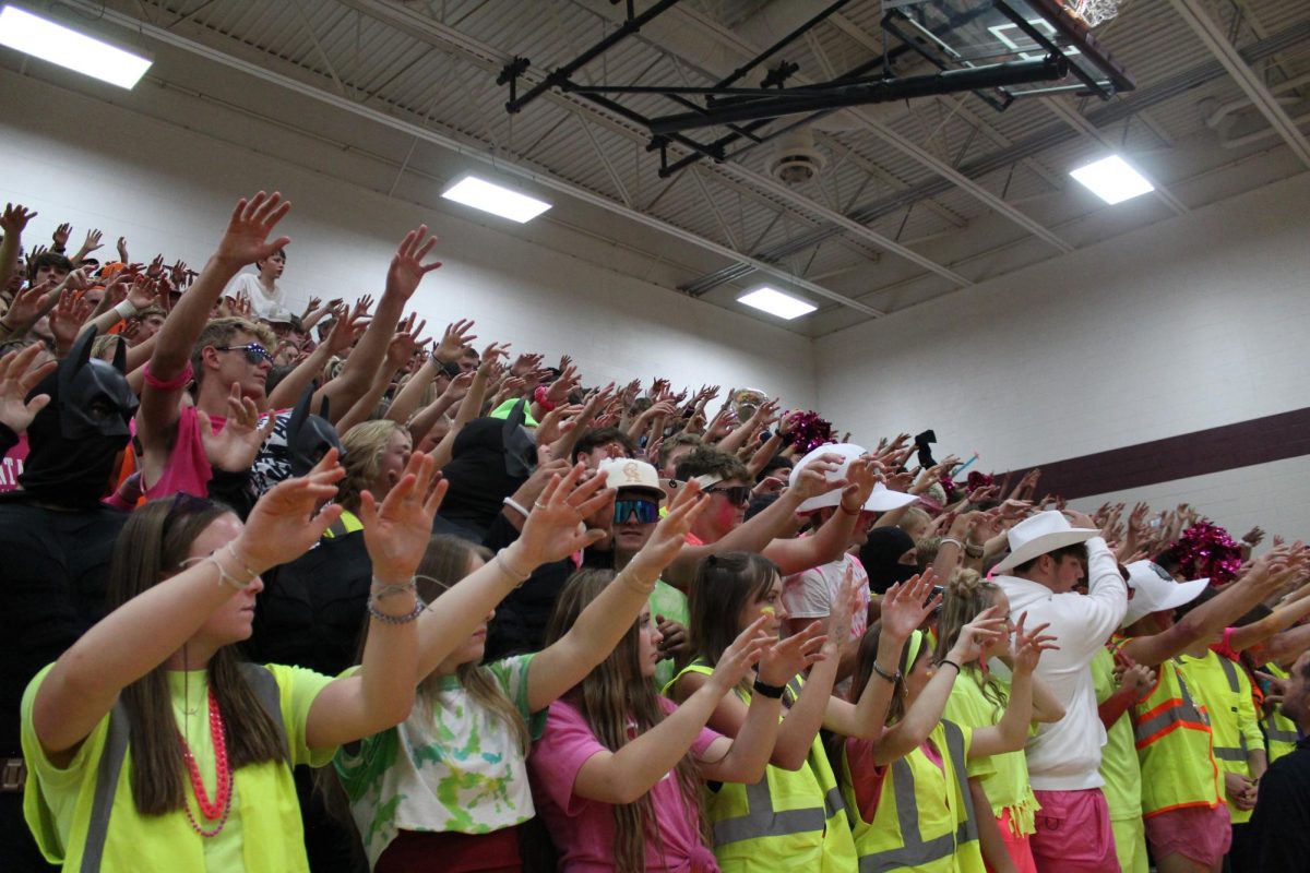 The+Spirit+Fingers+of+the+Palisade+student+section.