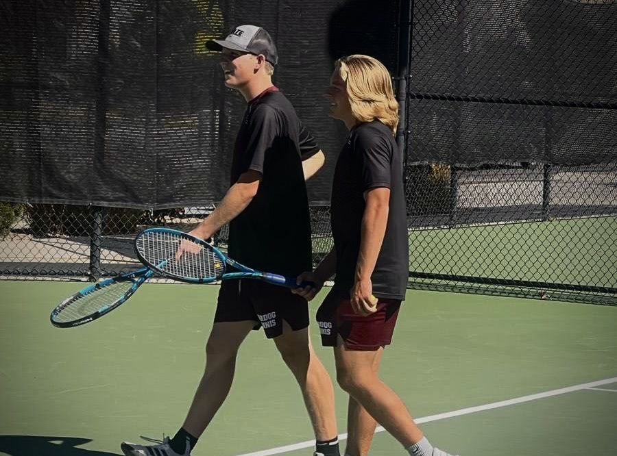 Andrew Kirschenmann and his doubles partner Canaan Ross.