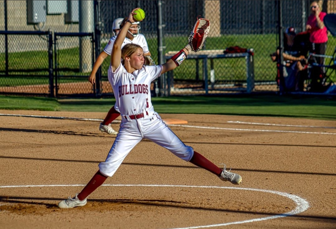 Mackenzie Gray in action as she pitches.
Photo taken by @jhenchicken1
