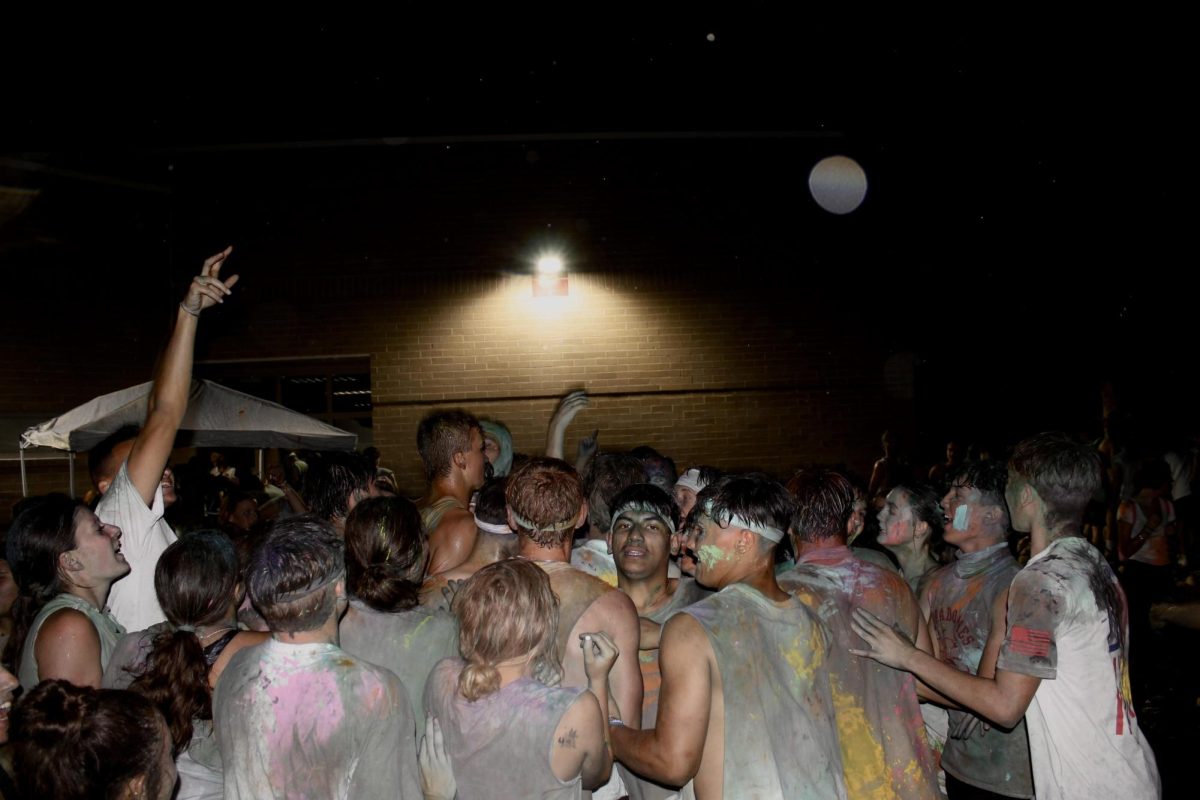 Students partying hard at the messiest dance of the year. Photo provided by Mallory Brownell. 