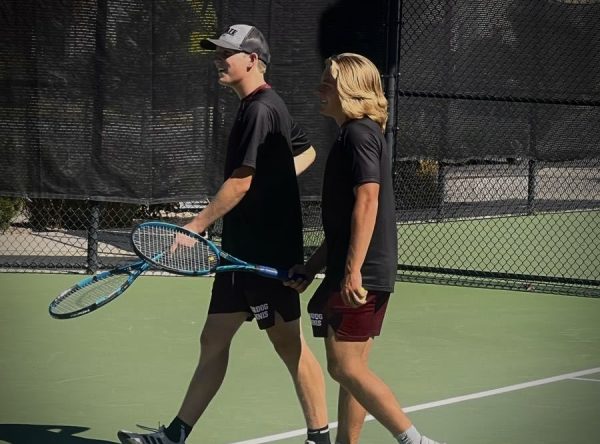 Andrew Kirschenmann with his teammate Cannan Ross