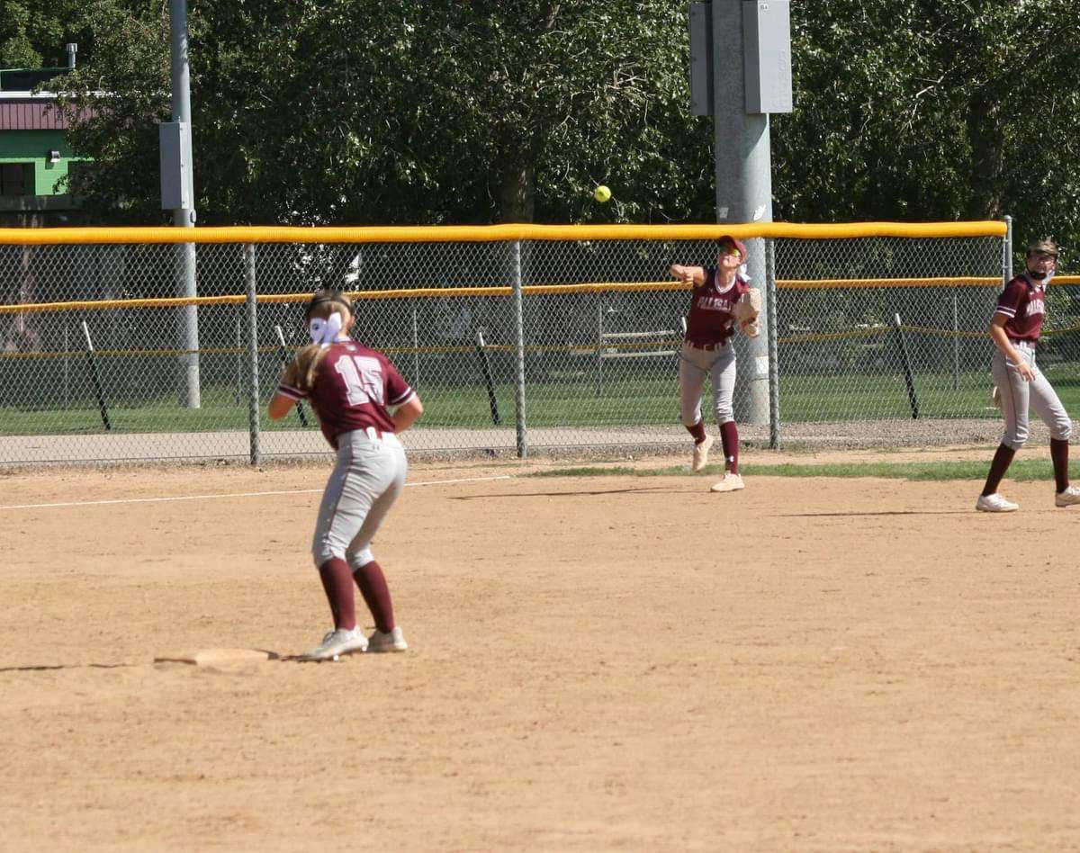 The girls practicing before the big game against the Wildcats. Photo provided by Elli Dorr. 