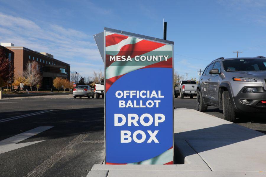 A government ballot box in Mesa County.