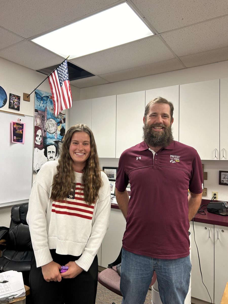 Social Studies teachers Ms. Schmalz and Mr. Korte 