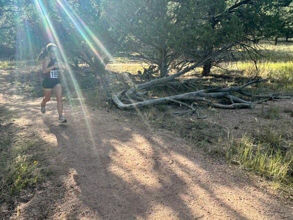 Ema Babnic running during a cross country meet.
Photo Provided by Babnic