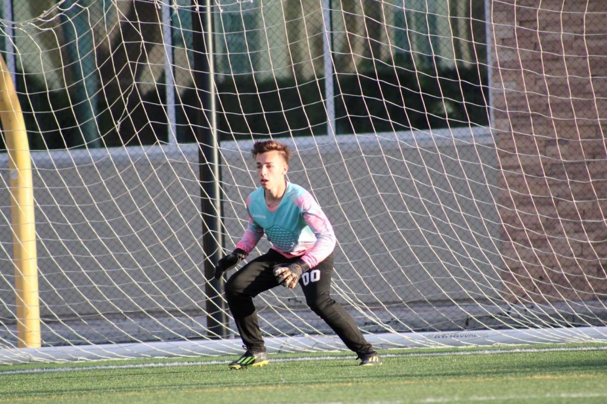 Eithyn Jansen as goalkeeper. Photo provided by Eithyn.