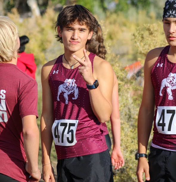 Ian Shiao posing during a cross country meet. Photo provided by Ian