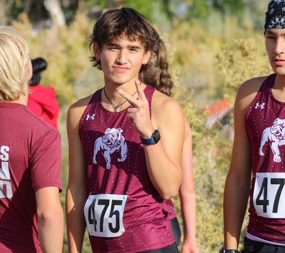 Ian Shiao posing during a cross country meet. Photo provided by Ian