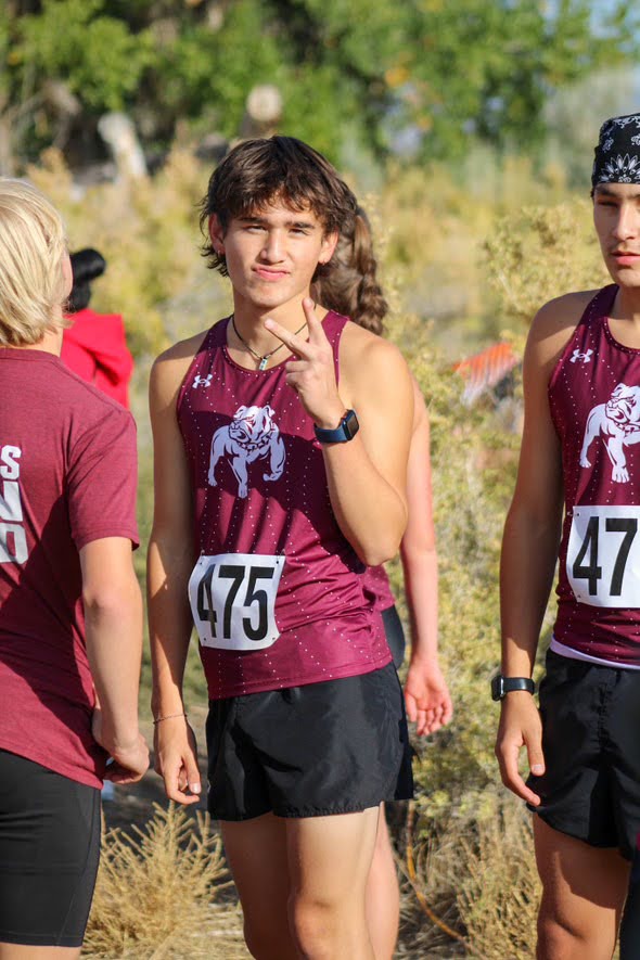 Ian Shiao posing during a cross country meet. Photo provided by Ian