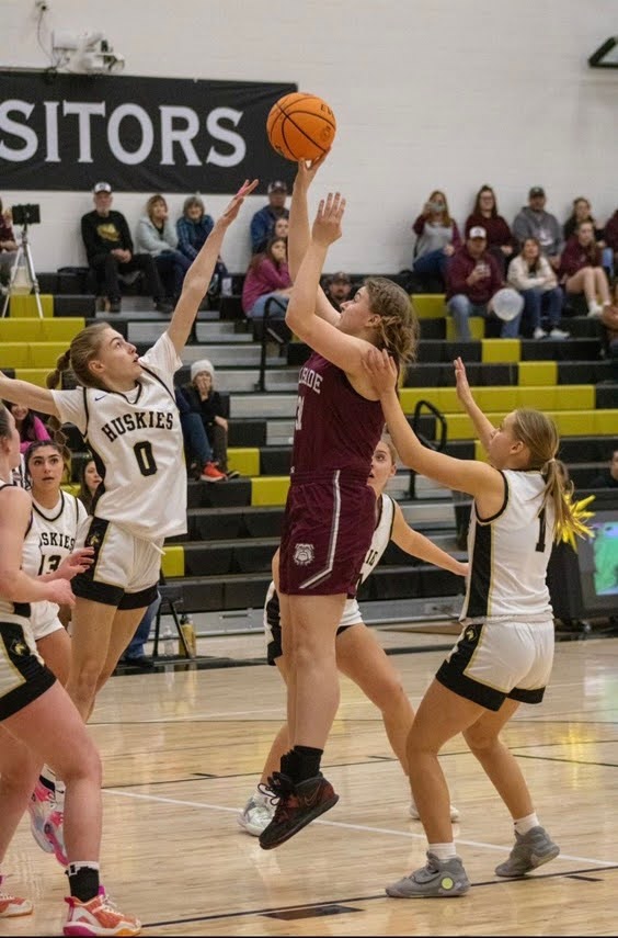 Delaney Wright releasing the ball for a shot.  Photo provided by Delaney.