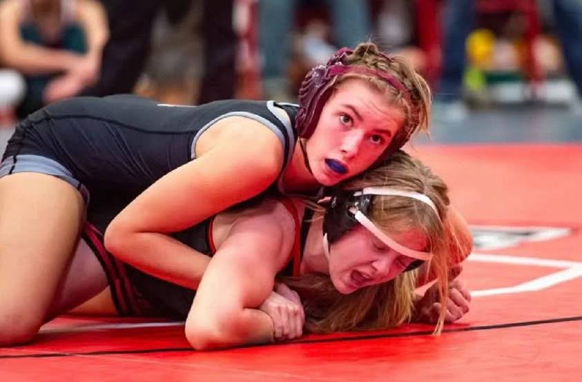 Violet Gray in her wrestling phase. Photo provided by Violet.