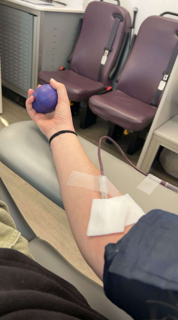 Palisade Senior Brielle Sorensen getting her blood drawn 