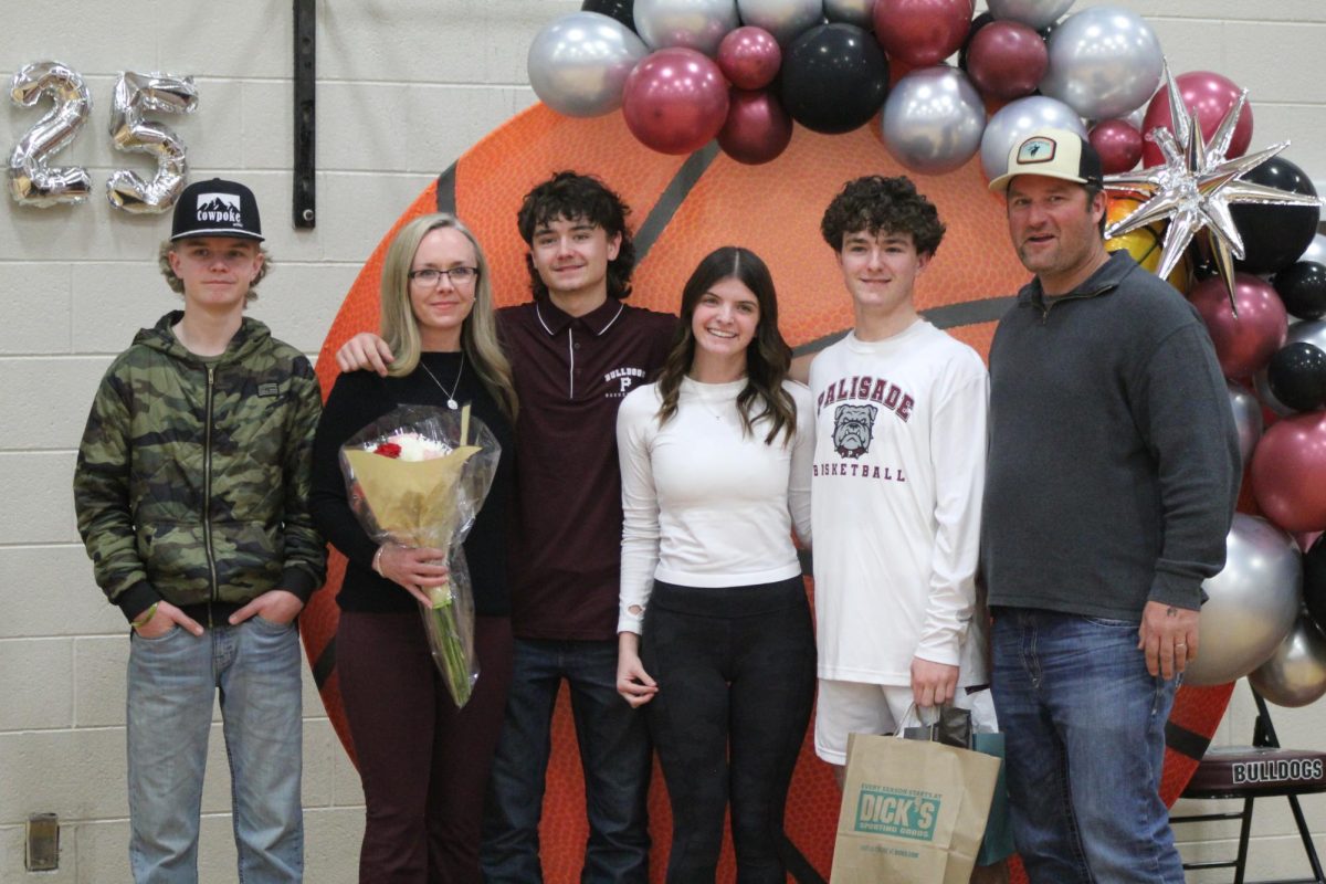 Senior Ascher Morby and his family at Senior Night. 