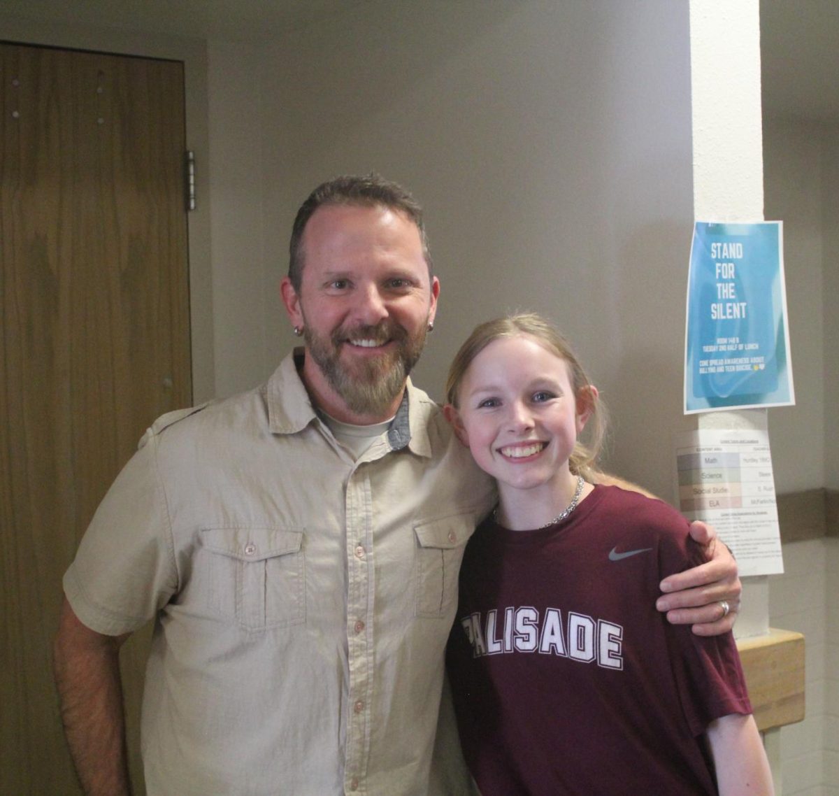 Mr. Fredrick and Jordan Meiners, this week's Student of the Week.