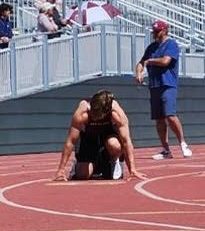 Kaleb Reed getting ready to race. Photo provided by Reed. 
