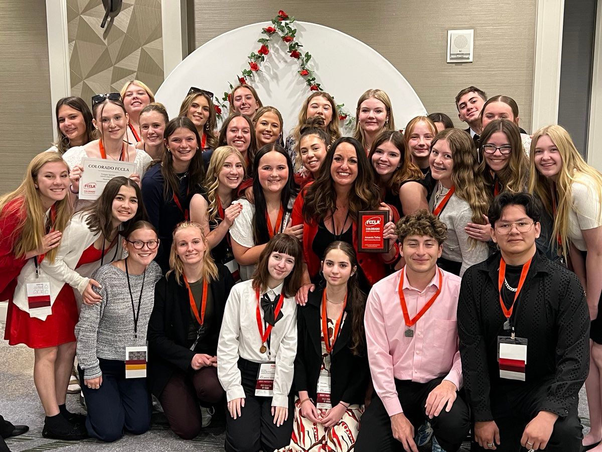 FCCLA Members pose with Mrs. Talley at the Colorado State Leadership Conference. Photo provided by Amanda Talley.