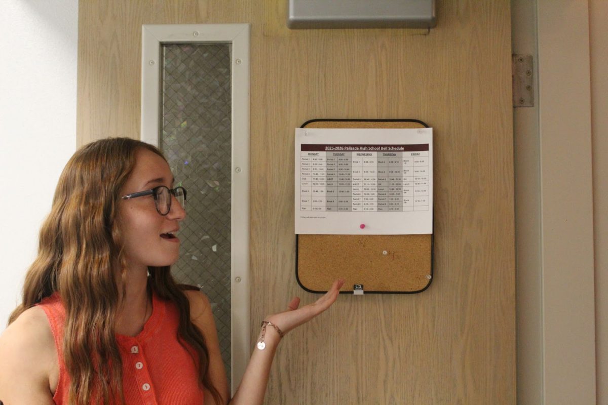 Zophia Quinoa-Collins, a Sophomore, looks at the new bell schedule, confused.
