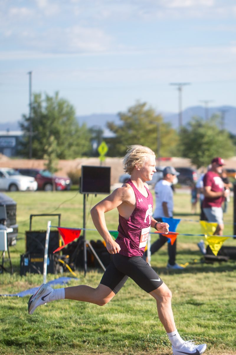 Hank Deford running in Cross Country. Photo provided by Hank Deford.