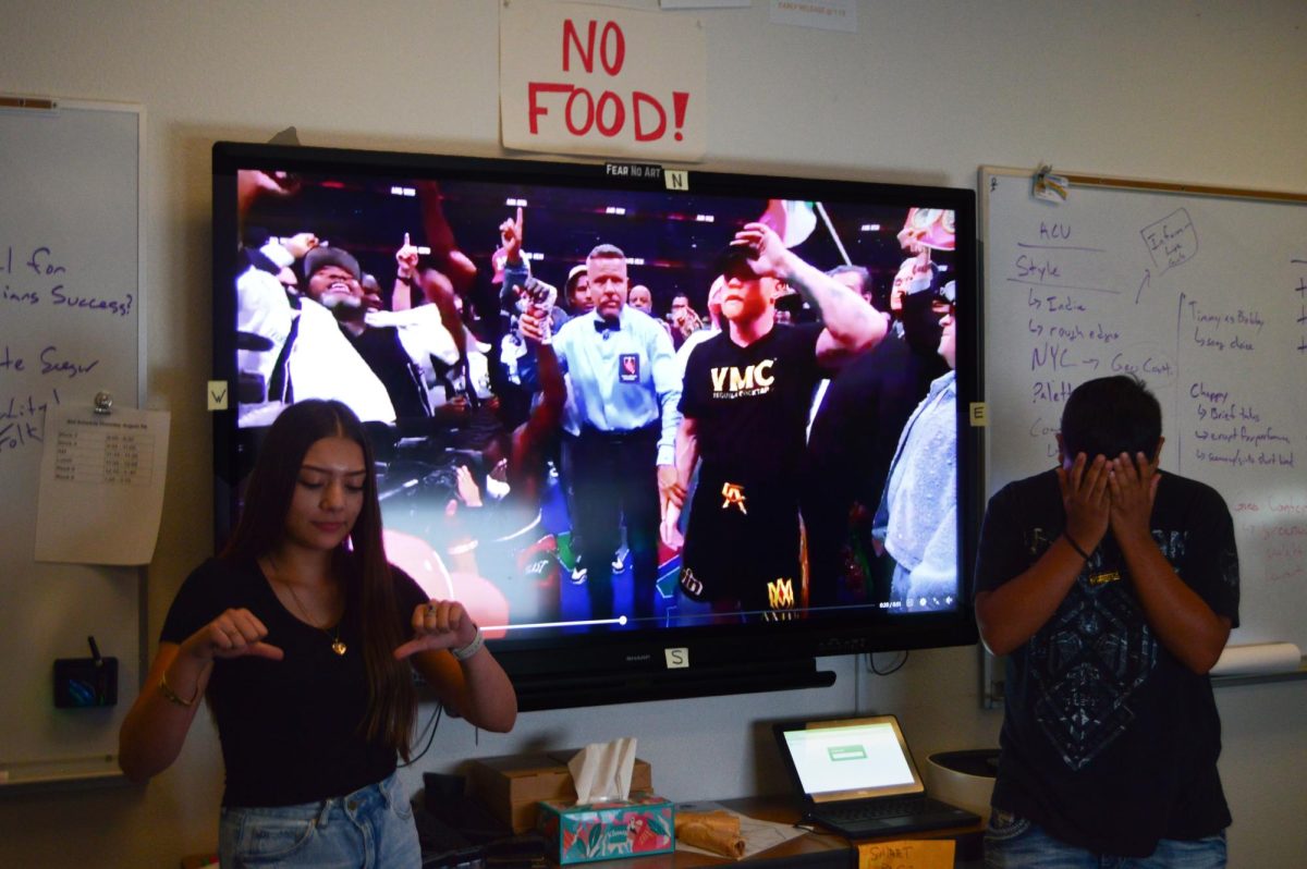 Palisade students being disappointed by Crawford's victory.