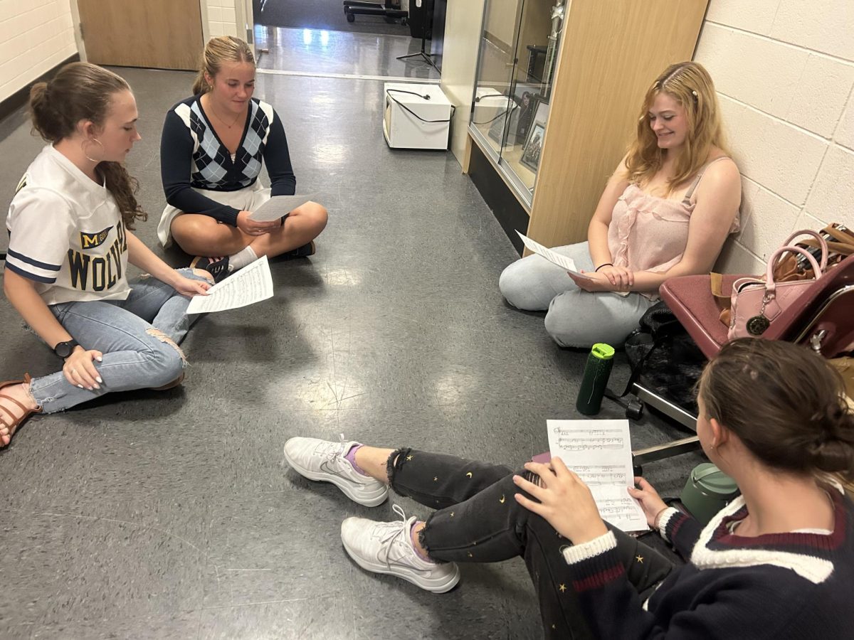 Auditionees preparing for callbacks.