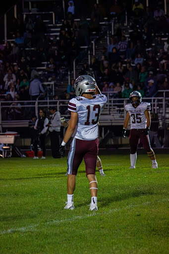 Sophomore Carter Hayward about to kick off the ball to the Delta Panthers

photo provided by: Carter Hayward