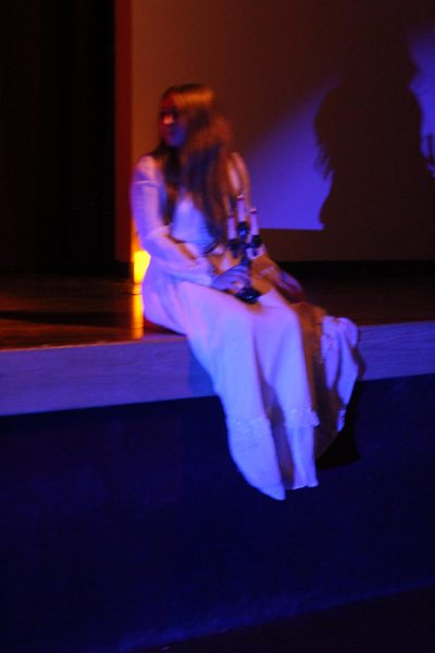 Naveah Pierce during the second walk through of the haunted house.