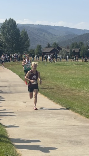 Hank Deford in one of his cross country races.