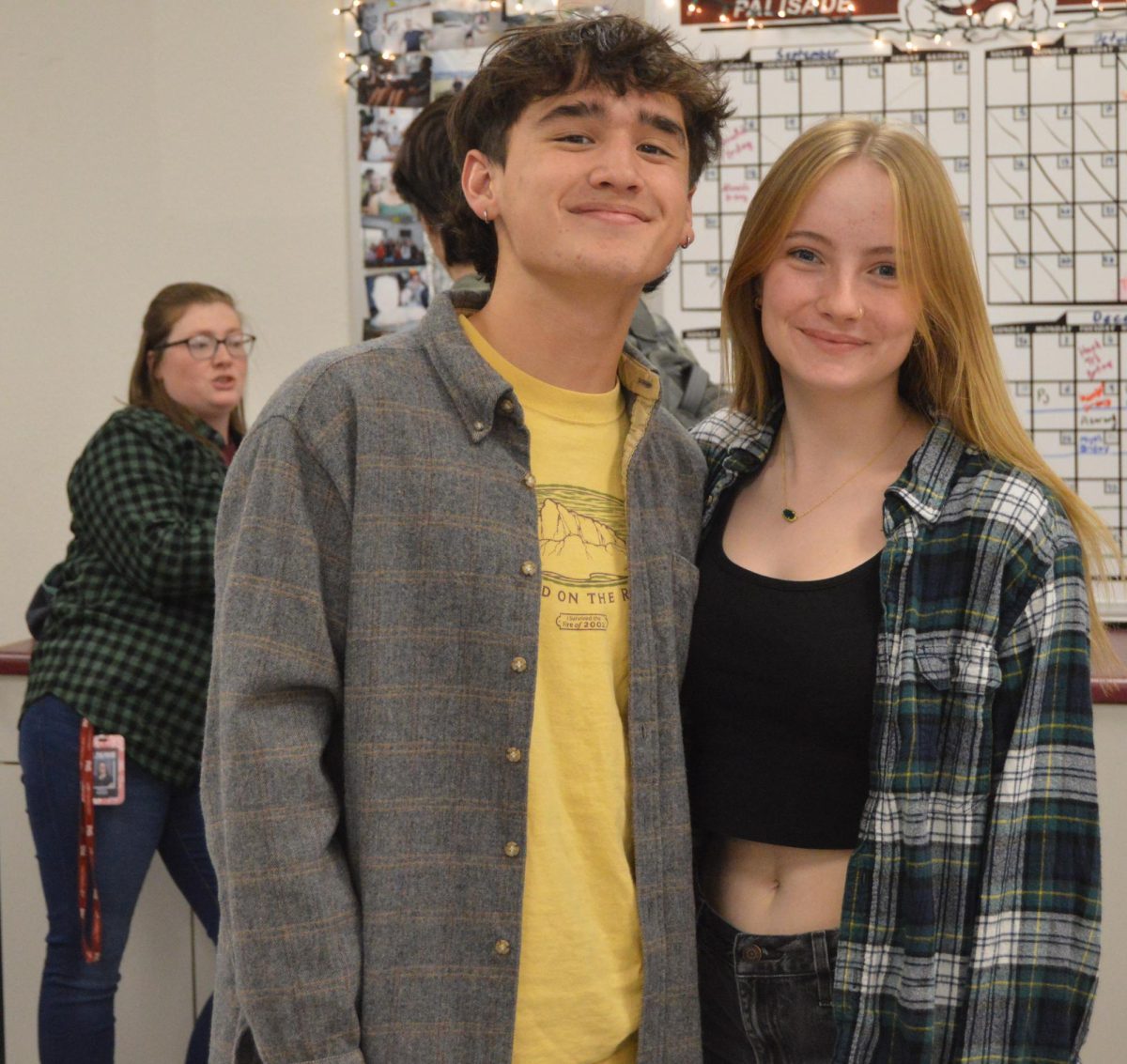 Ian Shiao and Gigi Spriggs posing for staff