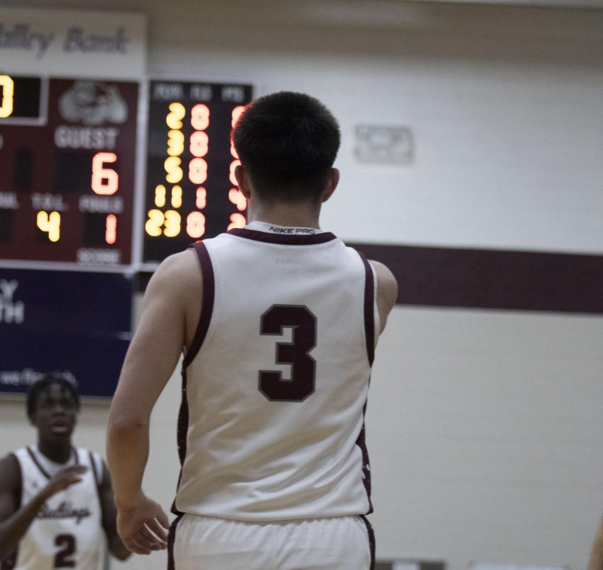 Carter Hayward (#3) looking at Jaquoix Bavor (#2) celebrating a point.