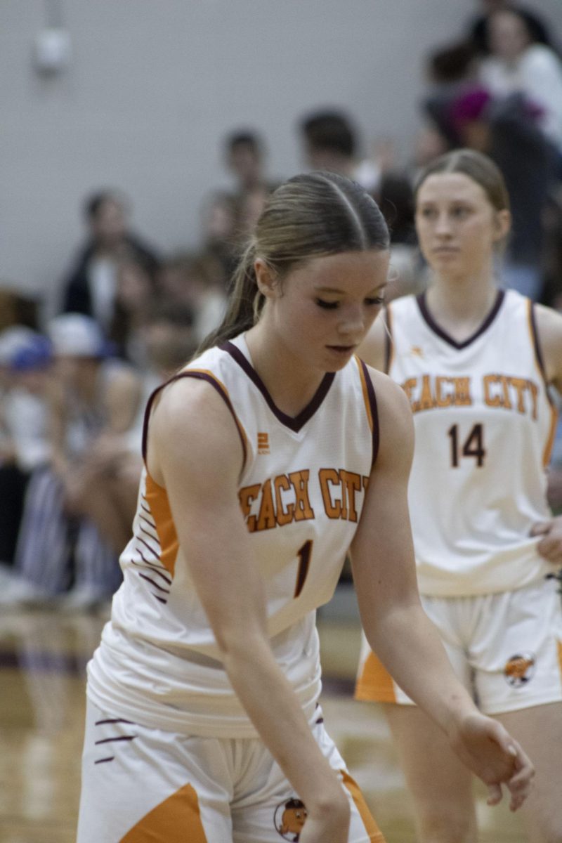 Gracie Cooper shooting a free throw