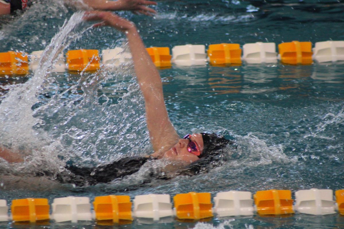 Emily Hardin swimming at the 2026 GJ Invite.