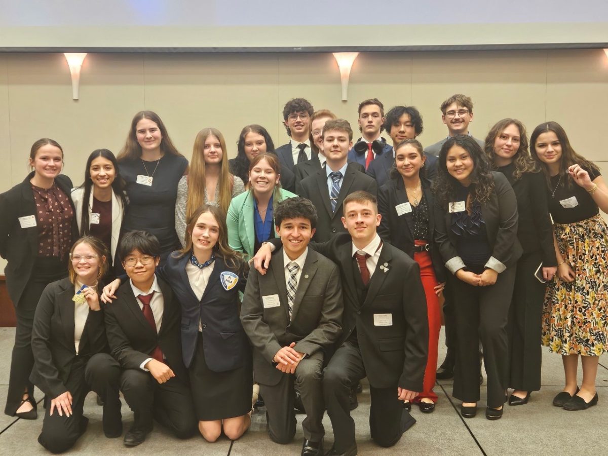 The FBLA students after their amazing performance at Districts.