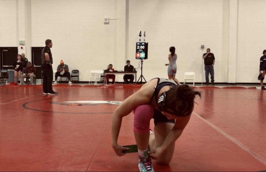 Amaiah Aguilar at wrestling match.