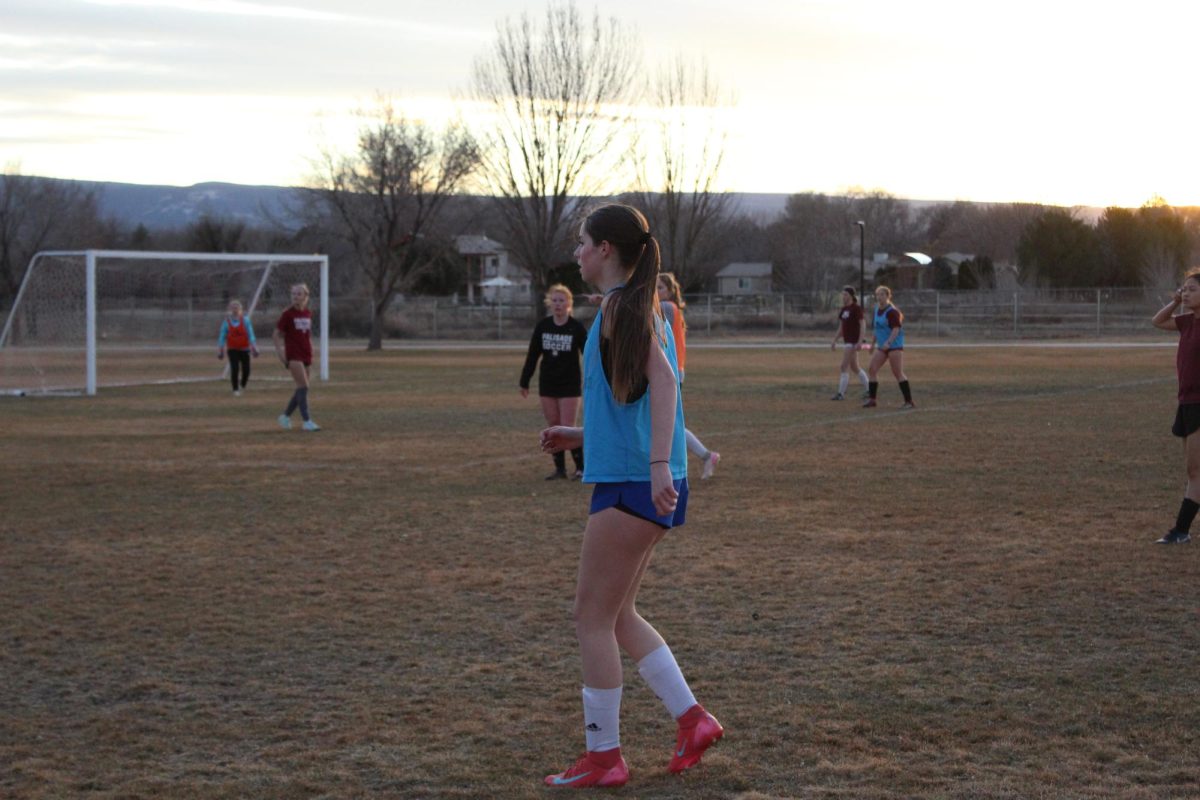 Hazel Somerville on field during practice