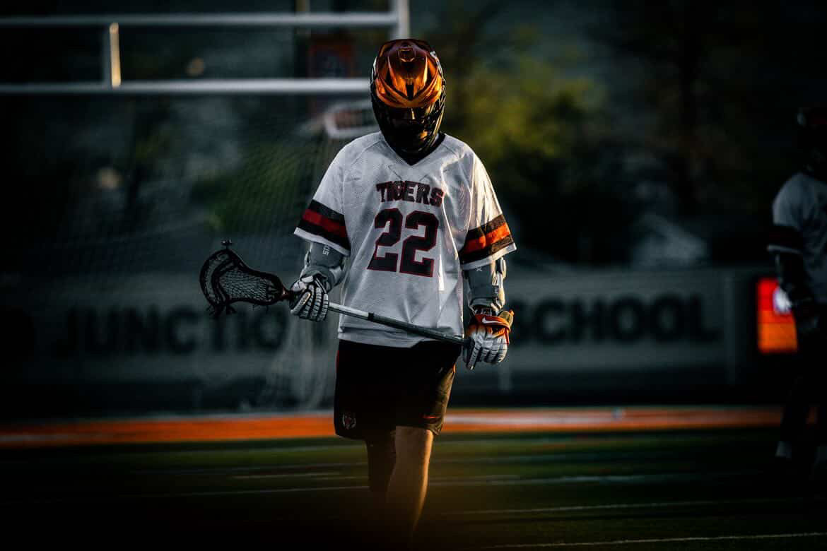 Adyn Cassity playing lacrosse